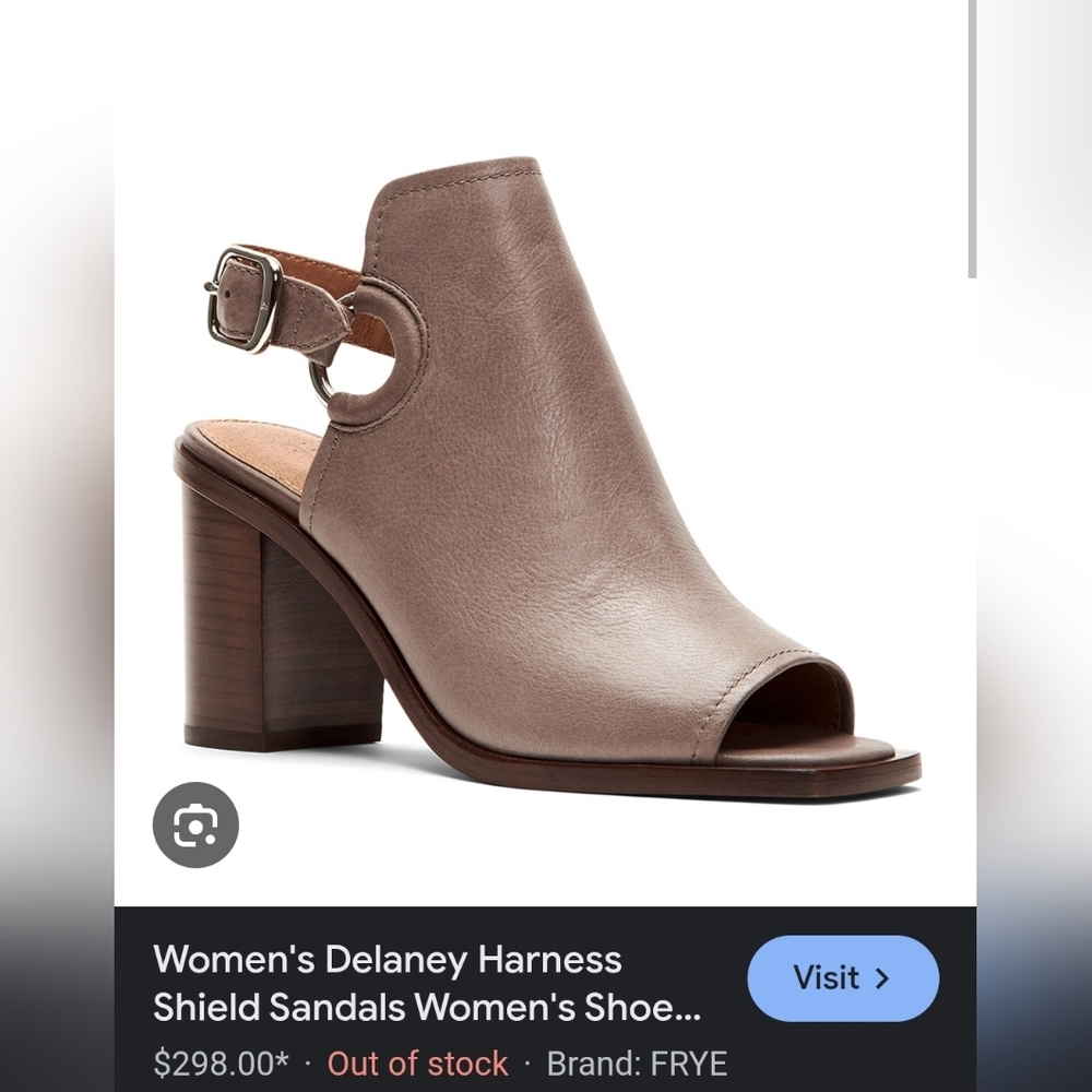 Frye Delaney Harness Brown Taupe Leather Shoes